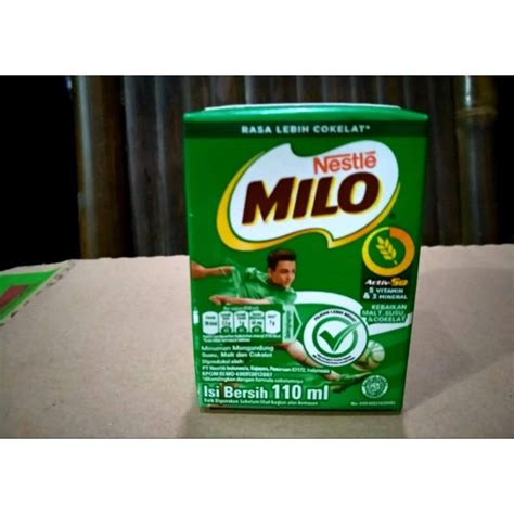 Jual Murah Susu Milo Kotak Coklat ACTIVE GO UHT 110 Ml Shopee Indonesia