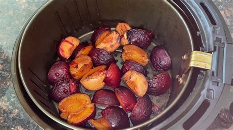 Air Fryer Roasted Plums Youtube