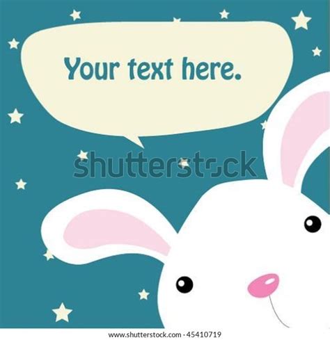 Cute Vector Rabbit Text Box 6 Vector De Stock Libre De Regalías