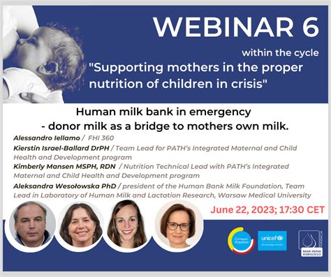 Webinar Human Milk Bank In Emergency Donor Milk As A Bridge To