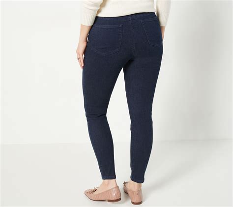 As Is Denim And Co Cozy Touch Denim Tall Pull On Jeggings