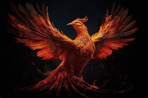 Premium Ai Image Phoenix Bird Rising From The Ashes Symbolizing