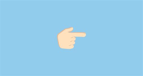 Nach Rechts Weisender Zeigefinger Helle Hautfarbe Emoji On