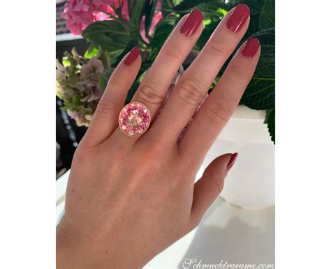 Fabelhafter Morganit Ring Mit Pink Saphir Und Brillanten Schmucktr Ume