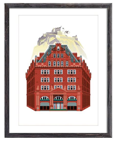 Edinburgh Caledonian Hotel Art Print Stylish Modern Wall Art - Etsy