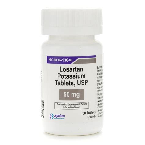 Losartan Mg Tablets Bottle Mcguff