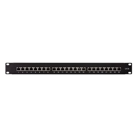 Cat 6A Patchpanel 24 Ports Geschirmt 19 Zoll Einbau Schwarz Lets Sell