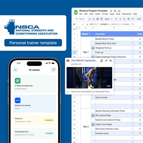 NSCA Google Sheets Workout Template Superset Blog