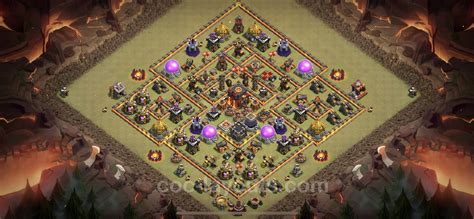 Best Anti 3 Stars War Base Th10 With Link Hybrid Town Hall Level 10 Cwl Base Copy 44