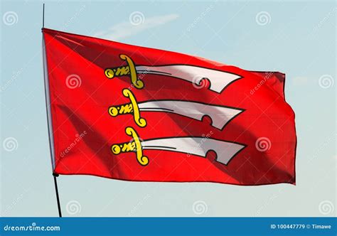 Flag of Essex stock image. Image of kingdom, flagpole - 100447779