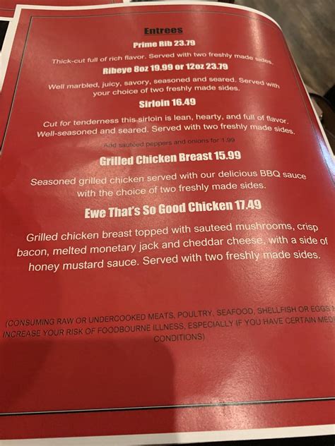 Menu At Loaded Goat Steakhouse Prestonsburg