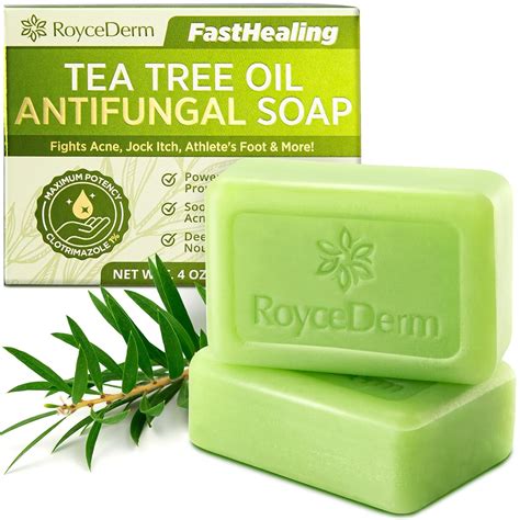 Roycederm Tea Tree Soap Antifungal Treatment For Acne Athletes Foot