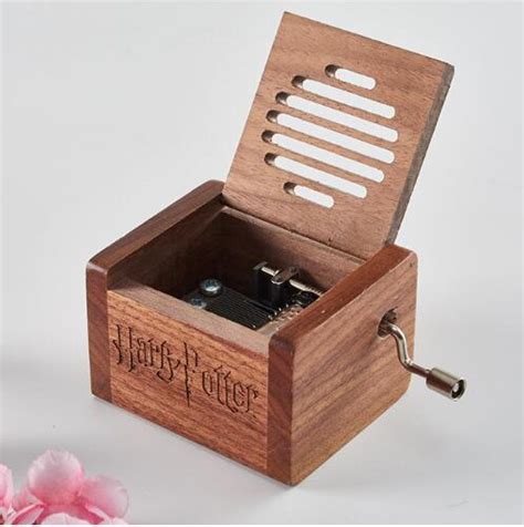 Caja De M Sica Creativa Con Manivela Harry Potter Tallada En Madera