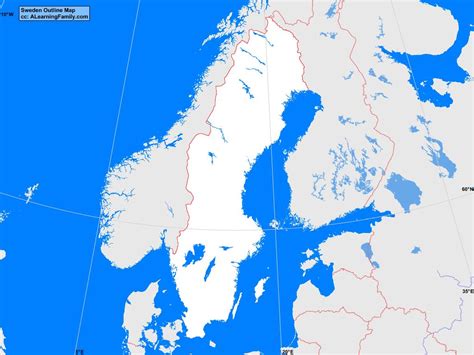 Sweden Outline Map - A Learning Family