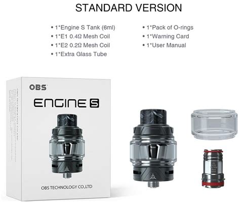 Obs Engine S Tank Ml Sub Ohm Tank Atomizer