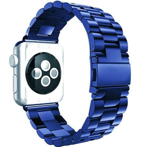 Bracelet Acier Apple Watch Ultra Bleu Braceletsmartwatch Fr