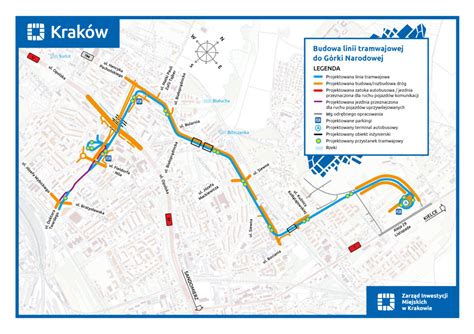 Linii Tramwajowa Kst Krowodrza G Rka G Rka Narodowa Mapka Materia Y