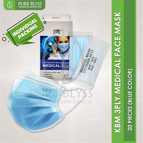 Individual Packing Premium Medical Ply Face Mask Blue Pink