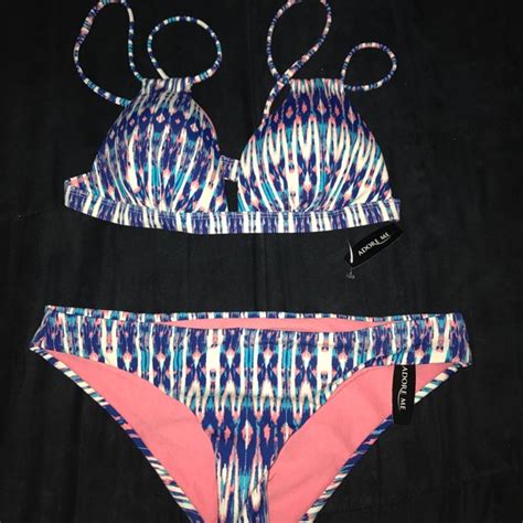 Adore Me Swim Price Firm Cute Blue Print Bikini Poshmark