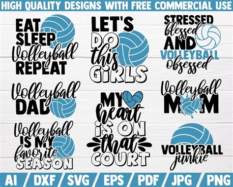 Volleyball Svg Bundle Volleyball Svg Cut File Instant Etsy