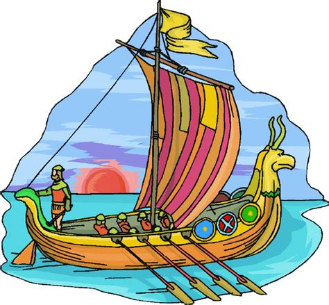 Viking ship clipart