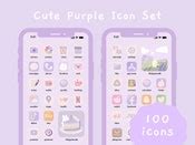 Purple Lovers Ios Icons Pack Icons Iphone Ios App Icons Purple