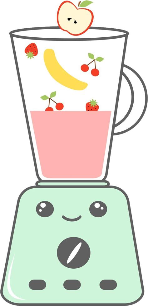 Amazon Cute Happy Kawaii Fruit Smoothie Blender Cartoon Vinyl