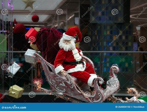 Santa Claus On A Sleigh With A Sack Full Of Christmas Ts Santa