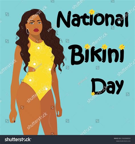 National Bikini Day Holiday Beautiful Stock Vector Royalty Free Shutterstock