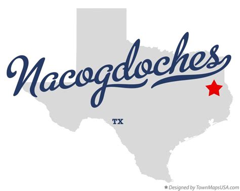 Map of Nacogdoches, TX, Texas