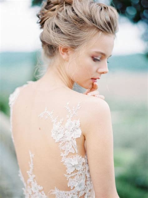 Italian Vogue Editorial In An Incredible Nude Lace Gown By Thecablookfotolab Wedding Sparrow