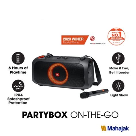 JbL Partybox On The GO Portable Party Speaker | 6.92528E+12 | OS | Jordan