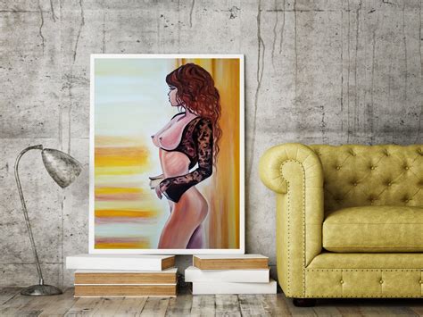 Erotic Nude Print Nudity Naked Woman Erotic Art Print Female Etsy