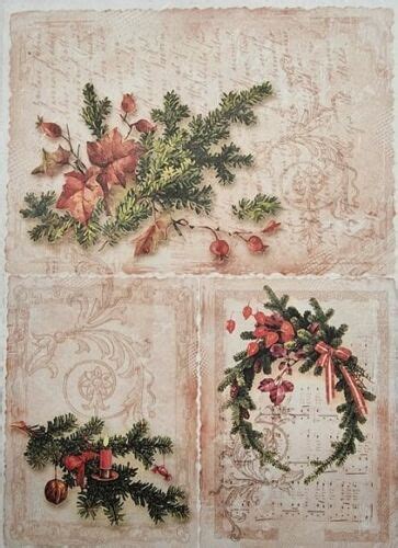 Rice Paper For Decoupage Scrapbook Craft Christmas Decorations 41 5901779101873 Ebay Vintage