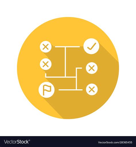 Problem Solving Flat Design Long Shadow Icon Vector Image