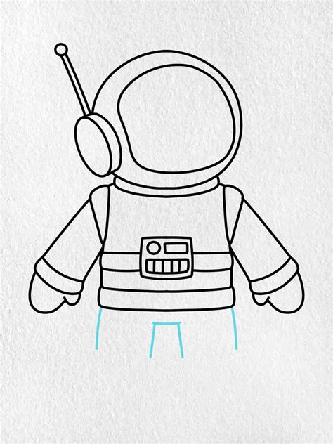 Astronaut Drawing Easy Step By Step