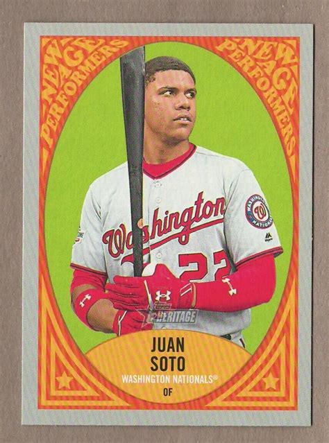 JUAN SOTO 2019 Topps Heritage NEW AGE PERFORMERS Insert Card NAP 15