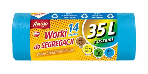 Kup Worki Do Segregacji Mieci Z Uszami Niebieskie Papier L Amigo W