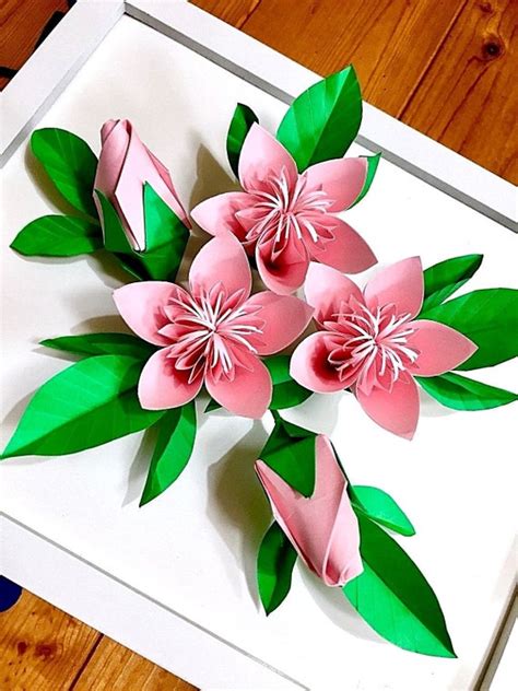 Origami flower Wall art wall Decoration valentine gift for | Etsy