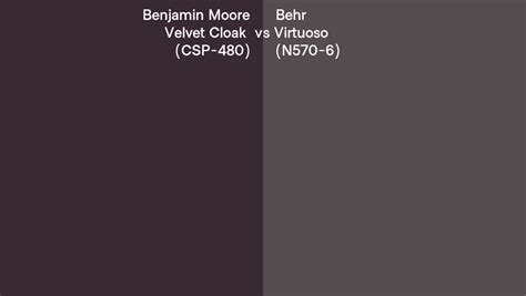 Benjamin Moore Velvet Cloak Csp Vs Behr Virtuoso N Side By