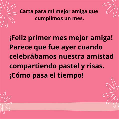 Carta Para Mi Mejor Amiga Que Cumplimos 1 Mes Puras Letras