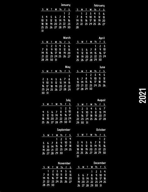 Copy Of Simple Black Calendar Postermywall