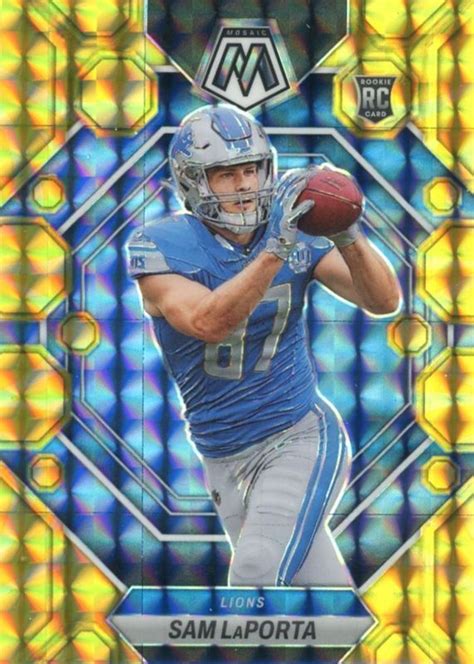 Sam Laporta Mosaic Reactive Yellow Price Guide Sports Card