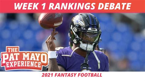 2021 Week 1 Rankings Starts Sits Sleepers 2021 Fantasy Football