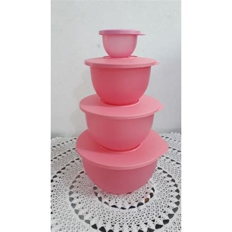 Kit Tigelas Murano rosa 4 peças Tupperware Shopee Brasil