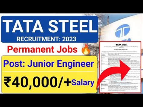 TATA Steel Junior Engineer Vacancy 2023 TATA Steel New Jobs Vacancy