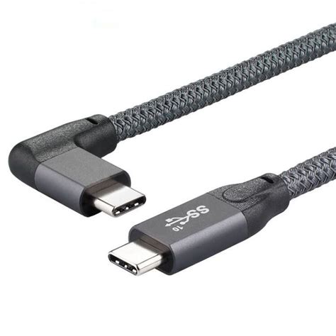 Usb C To Usb C Cable 100w Power Delivery 5ft 90 Degree Type C 31 Gen 2