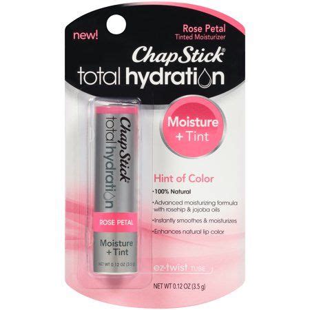 Chapstick Total Hydration Moisture Tint Pink Nude Tinted Lip Balm Tube Oz Walmart