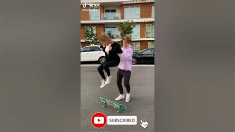 Skateboard Challenge Lexi Rivera And Ben Azelart Together 😲 2021 😲 Youtube