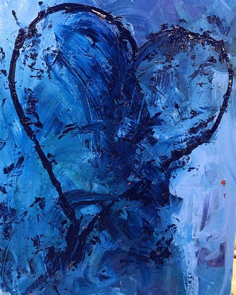 Blue Heart Painting at PaintingValley.com | Explore collection of Blue ...